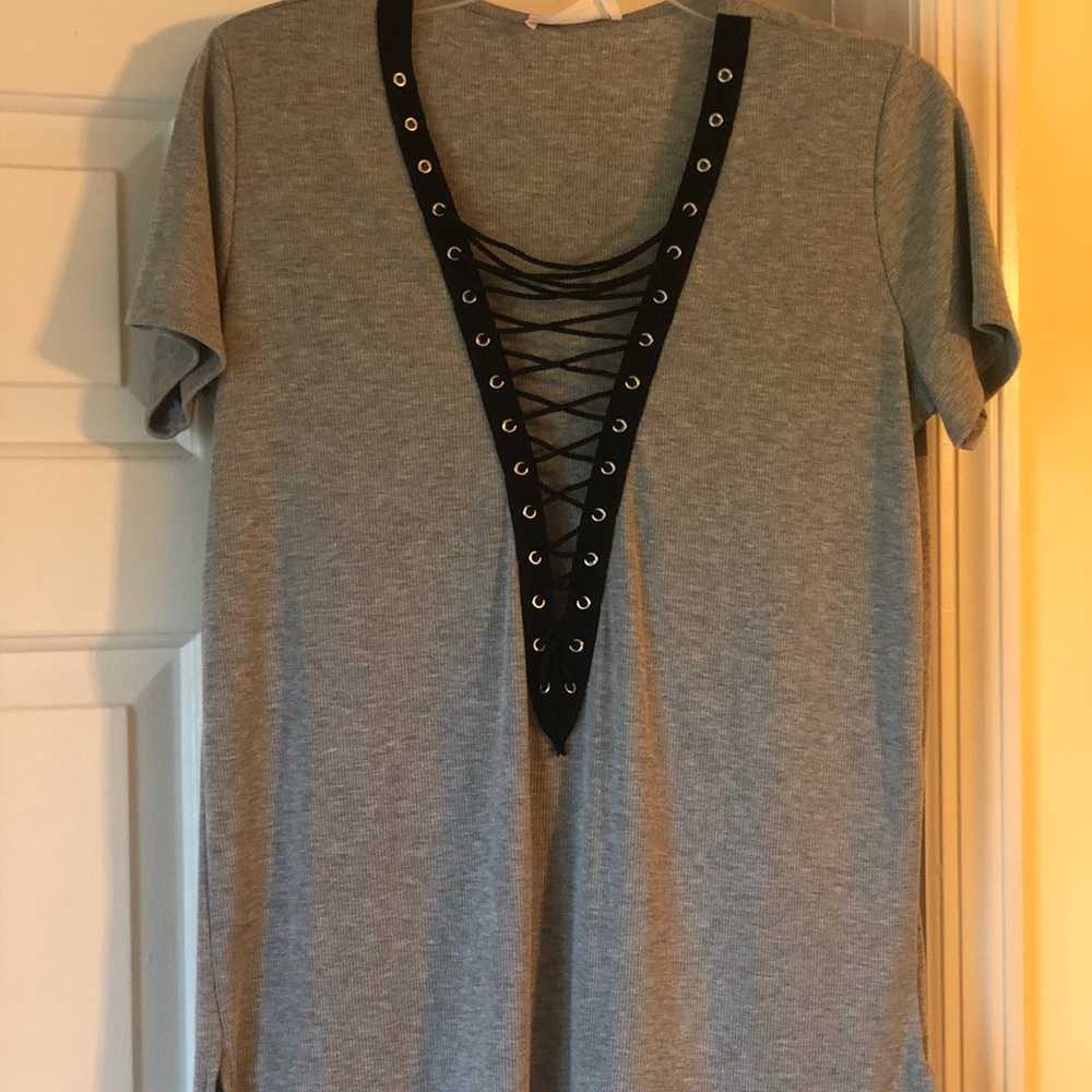 Gray Shirt w/ black detail